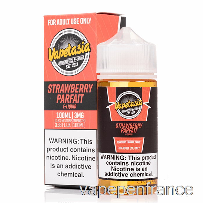 Parfait à La Fraise - Vapetasia - Stylo Vape 100ml 3mg